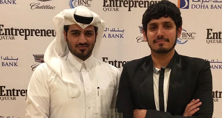 Haris Aghadi and Abdulla AlKhenji won Startup of the Year by Entrepreneur Middle East