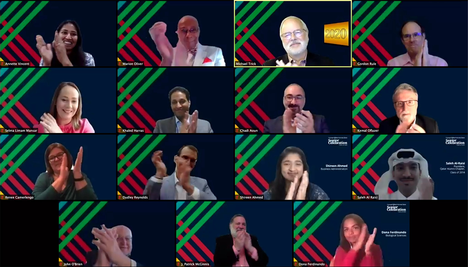 The CMU-Q community came together to celebrate the Class of 2020 at a virtual senior celebration