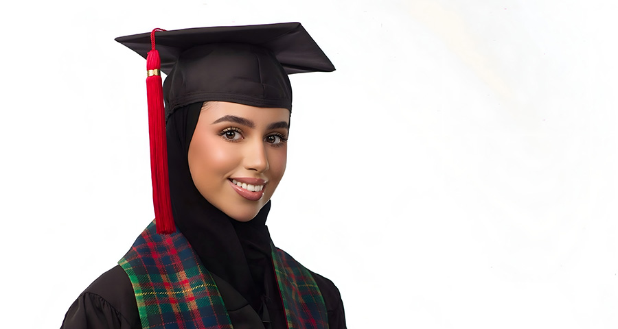 Muneera Al-Baker is graduating with her degree in information systems.