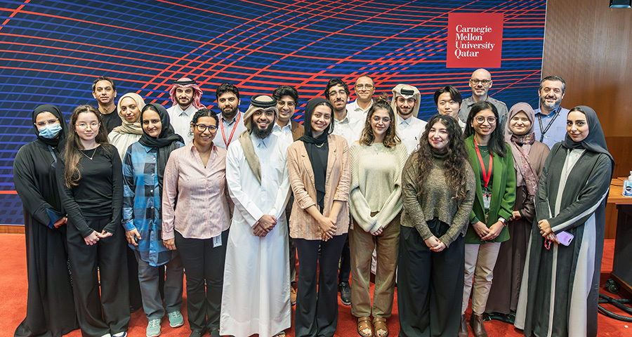 Student researchers and faculty members gathered for the biological sciences presentations for the fall semester.